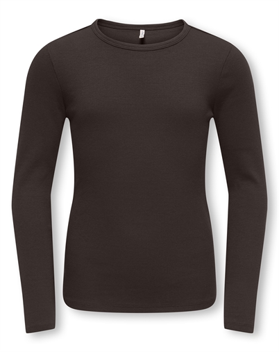 Kids Only - KOGLucky Langärmliges Shirt - Coffee Bean